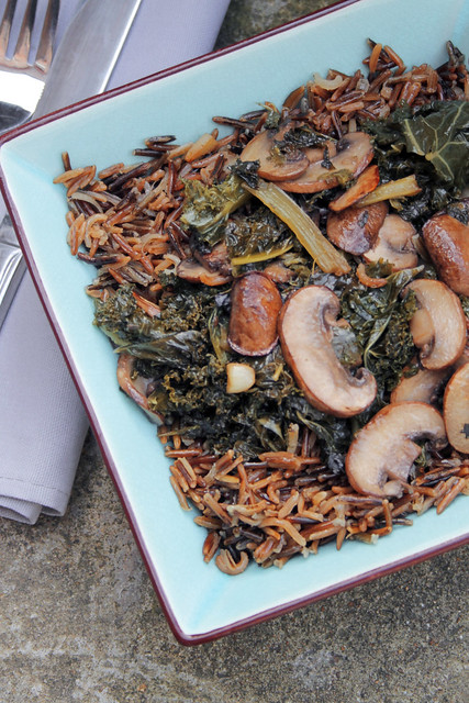 Wild Rice, Chestnuts Mushrooms and Kale - 70/365
