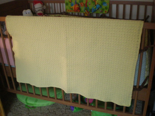 Hand knit blanket by Aunt Maxine