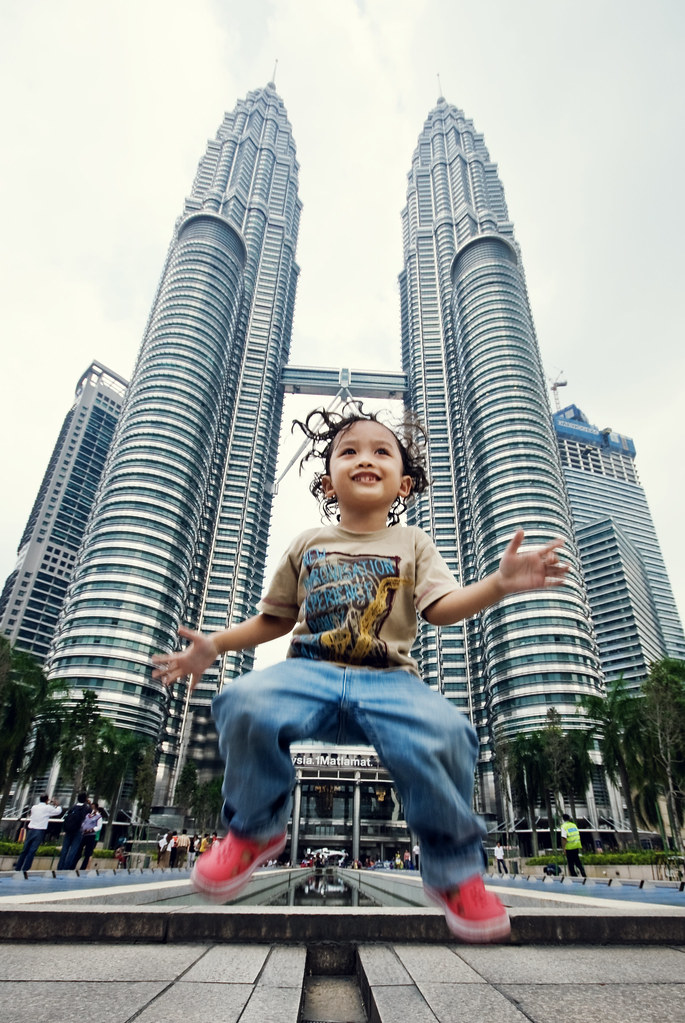 Jumping In Front of Petronas Twin Tower KLCC