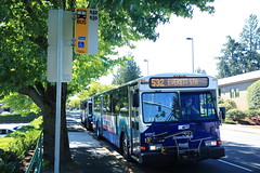 Sound Transit stop with Metro flag