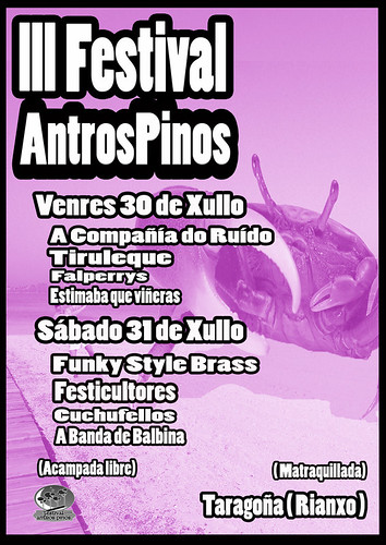Festival AntrosPinos - 2010 - 3ª edición - Rianxo - Taragoña - xullo - agosto - cartel
