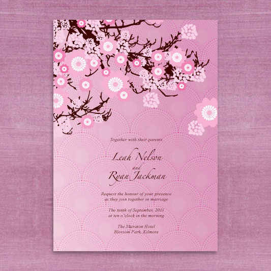 sweet sakura invitation