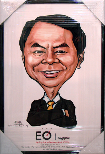 Caricature of Hsieh Fu Hua for EO Singapore