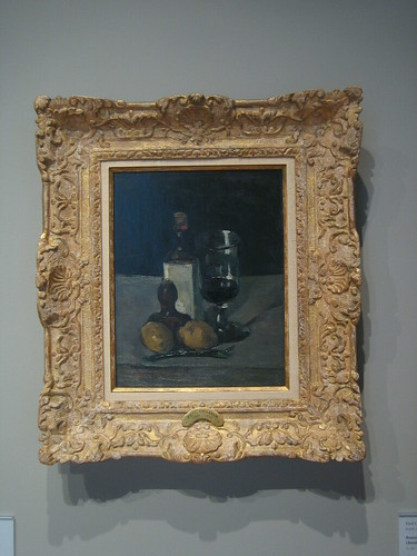 Bouteille, verre, et citrons (Bottle, Glass, and Lemons), c. 1867-69, Paul Cézanne _7733