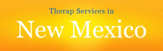 Graphic showing 'Therap Services in New Mexico'