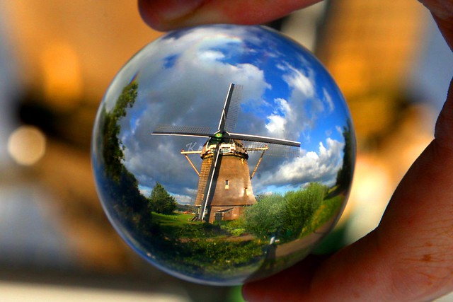 A Dutch windmill, Amsterdam – The Netherlands. Crystal ball by kees straver (catching up)