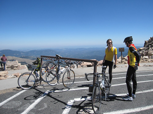 Bicycle rack at the summit
