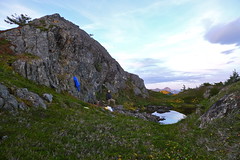 Alpine Camp at sunset