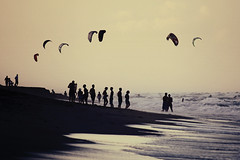 Kitesurfers at Juno Beach