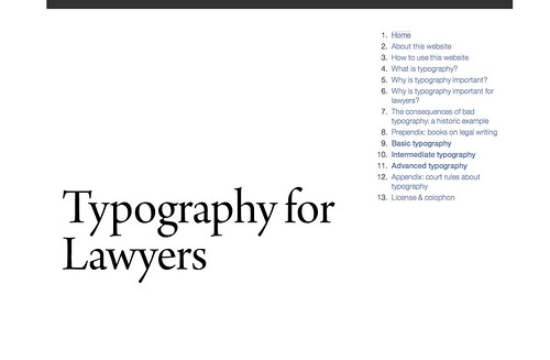 TYPOGRAPHY FOR LAWYERS