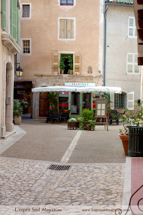 Hidden plaza in Moustiers Ste Marie, Provence