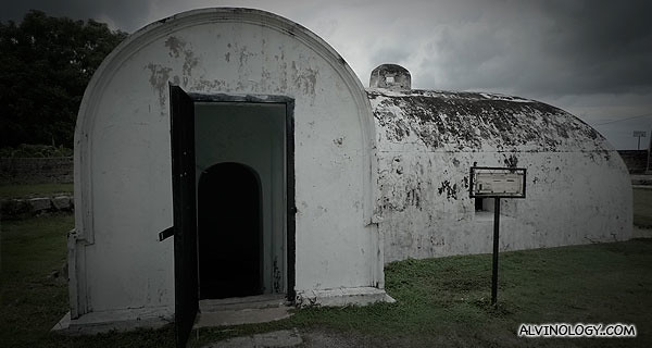 Front view of the ammo bunker