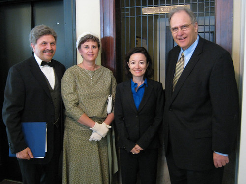 Pictured from the left are Reverend Clark Bates and wife, USDA Deputy Administrator for Rural Utilities Jessica Zufolo and former Administrator Chris McLean.