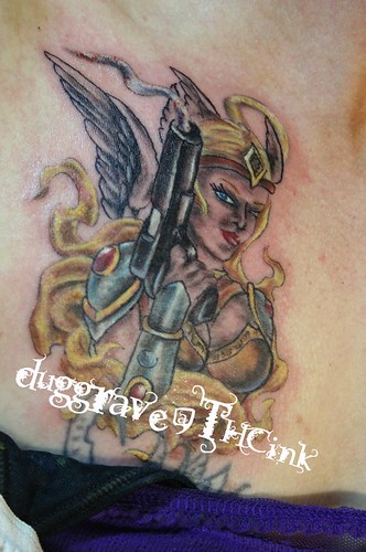 A Valkyrie by dug grave @ T.H.C. ink. From dug grave @ T.H.C..