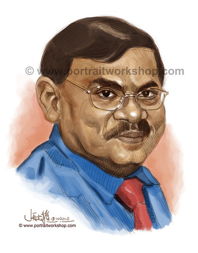 digital portrait illustration of Frankie Thanapal watermark