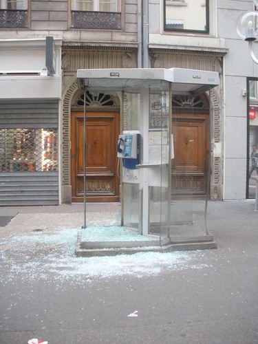 Telephone Booth destroyed