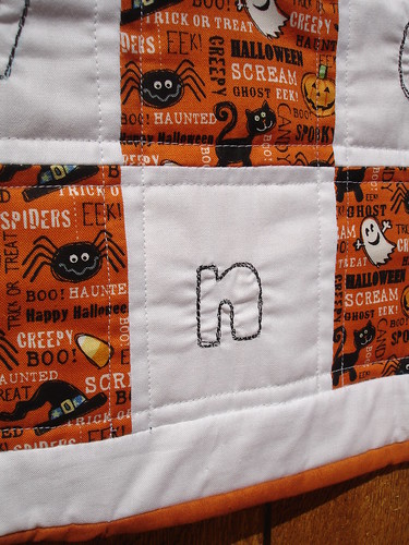 Halloween Mini Quilt - Detail