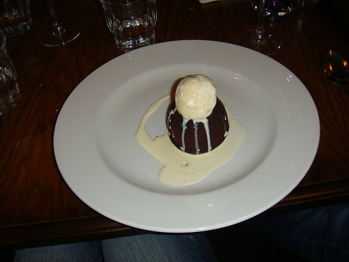 Chocolate Pudding con helado de chocolate