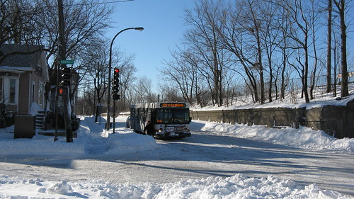 Northbound CTA bus on Chicago Avenue. Evanston Illinois USA. Thursday, February 3rd, 2011 by Eddie from Chicago