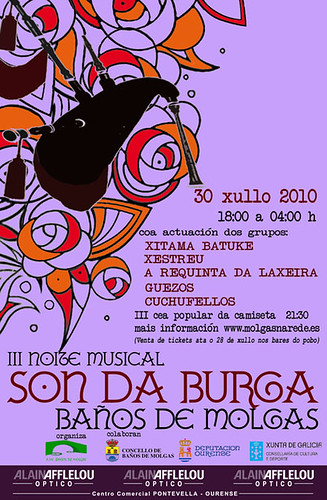 Son da Burga 2010 - II Noite musical - Ourense - Baños de Molgas - xullo - cartel