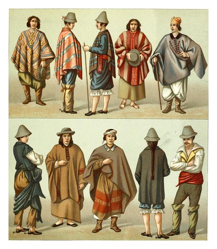 031-Trajes chilenos -Geschichte des kostüms in chronologischer entwicklung 1888- A. Racinet