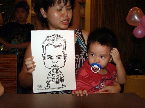 Caricature live sketching for birthday party 11092010 - 8