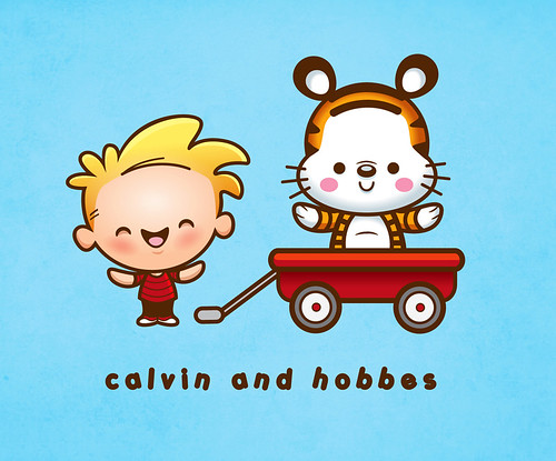 Kawaii Calvin and Hobbes