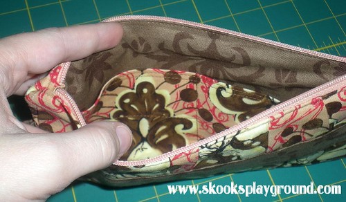 Gathered Clutch Purse - Inside View