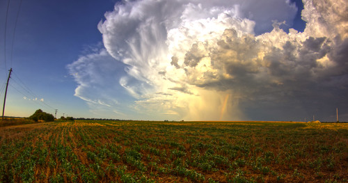  フリー写真素材, 自然・風景, 雲, 田畑・農場, 虹, 嵐, アメリカ合衆国,  