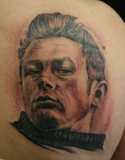 tatuajes mitos. Uno de los grandes mitos del cine, James Dean.