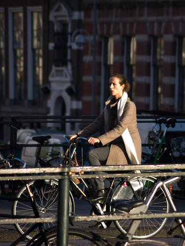 Amsterdam Cycle Chic - Morning Bridge Crossing