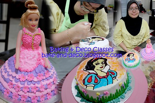 Batch 20 October 2010: Combo B - Drawing on Buttercream Cake + Buttercream Doll Cake
