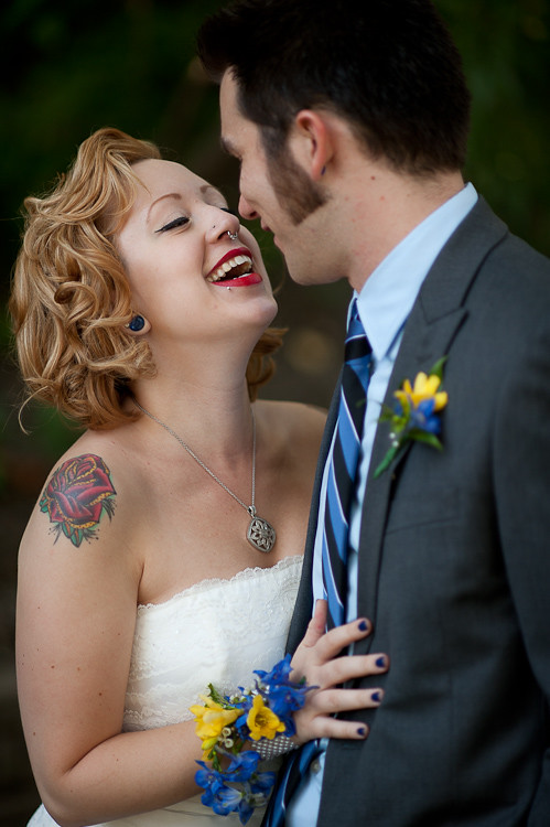 Wedding Tattooed Couple. Photographed by Philadelphia Wedding Photographers 