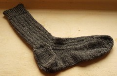 Lichen ribbed sock