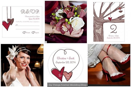 collection inspired this delightful Valentine's Day wedding theme Red