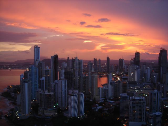 Sunset over Panama City, Panama