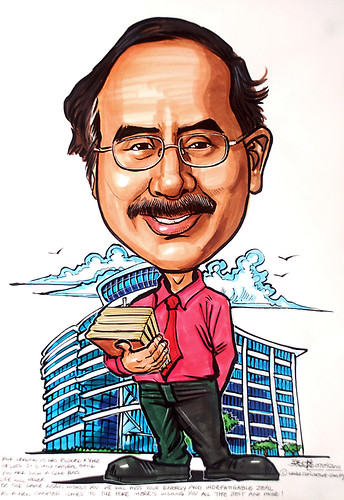Caricature  for National Library SIngapore NLB