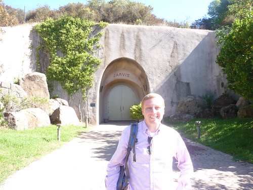 Marc at the entrance of the Jarvis Wines cave