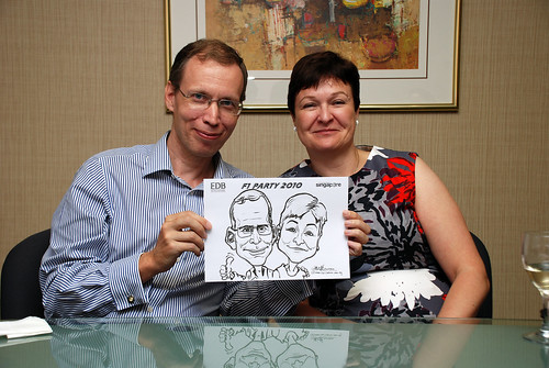 Caricature live sketching for EDB F1 Party 2010 - 6