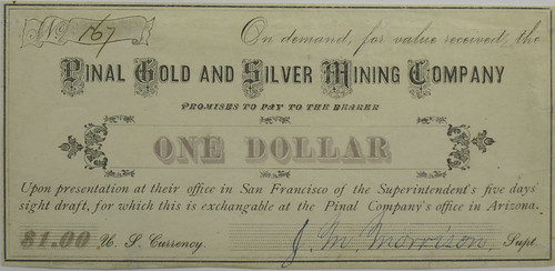 Pinal Gold and Silver Note