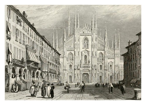 005-Catedral de Milan-The tourist in Switzerland and Italy-1830-Samuel Prout