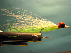 Jay Nicholas's  Chinook Salmon Clouser Chartreuse and white