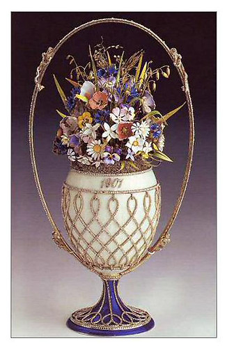 008-Huevo cesta de flores 1901-Faberge