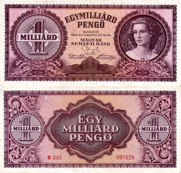 1 Miliarda Pengő Maďarsko 1946, P125