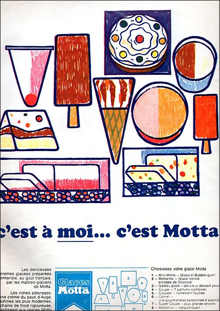 The 1960s-ad for Motta ice-creams