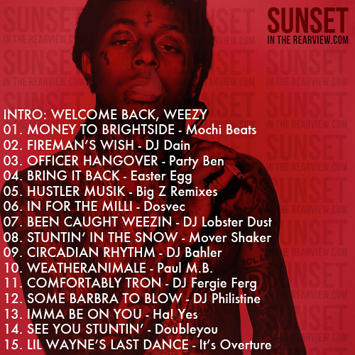 Sunset in the Rearview Presents Welcome Back Weezy back cover