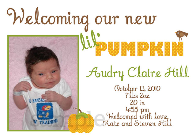 pumpkin photo announcement