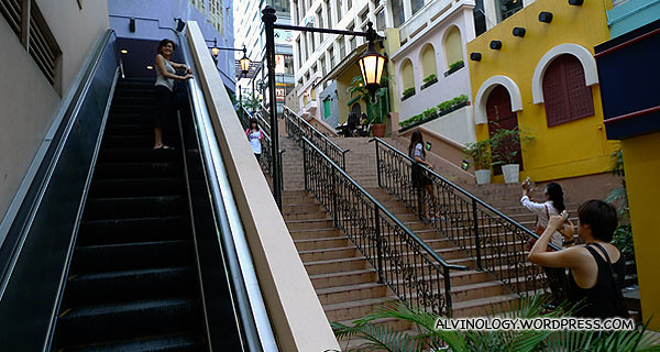 Long escalator we went up while shopping around