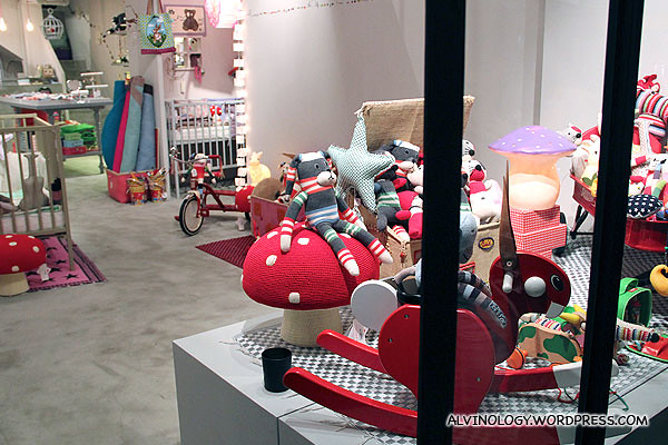 Shop selling designer's kids toys