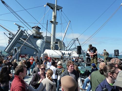 The beer festival aboard the SS Jeremiah O'Brien